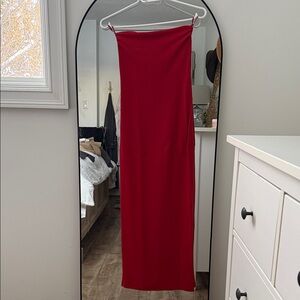 Babaton Strapless Red Dress